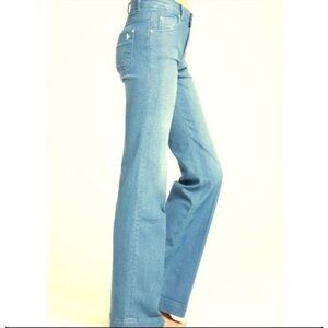 M.i.H Jeans The Milan Mid Rise Column Leg Flare Jeans Reed Wash, Size 26